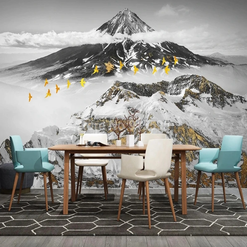 3D Wallpaper Souring Mountain Range SKU# WAL0541